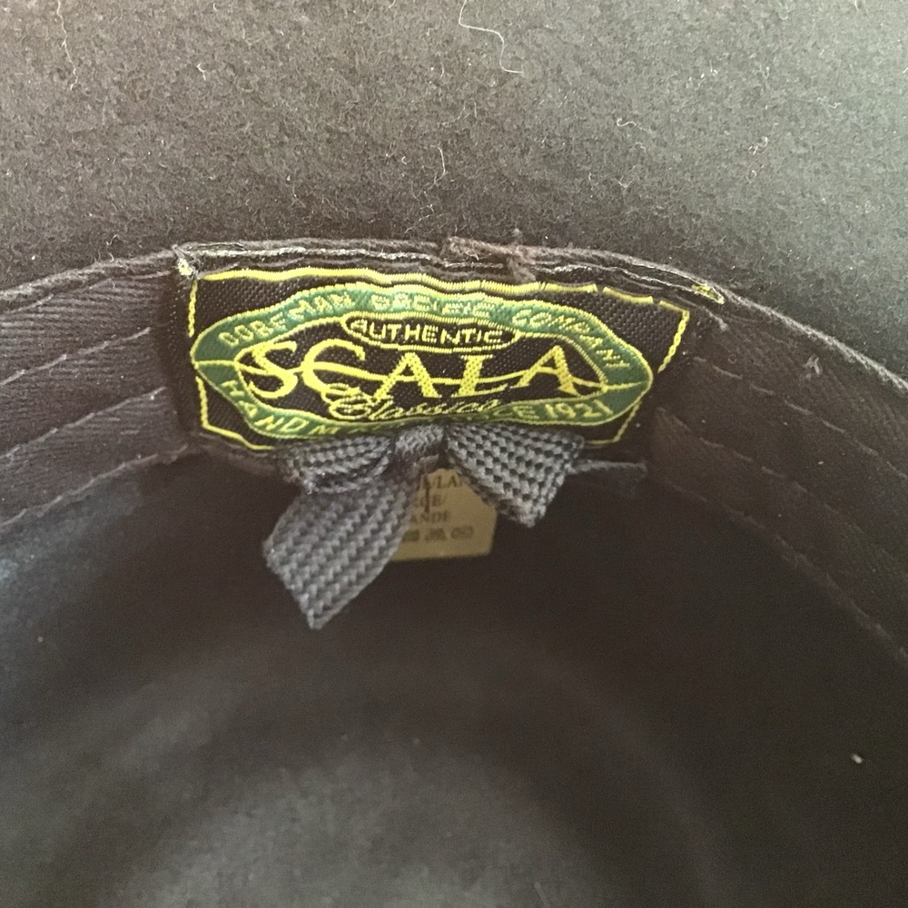 Scala Black Hat with Feather Accent - Picture 6 of 9